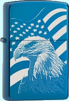 Zippo Allegiance Sapphire lights 21190