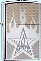 Zippo Fire Star Polished Chrome Lighter(Model 21191)