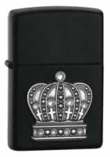 Zippo King of Bling Black Matte Windproof Lighter  21202