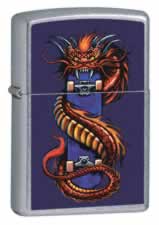 Zippo Skate Dragon Street Chrome lights 21215