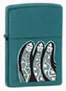 Zippo The 3 Sisters Teal Matte lights 215CW291