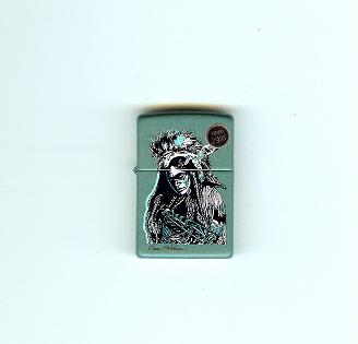 Zippo Reflections Teal Matte lights 215CW293