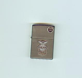 Zippo Black Matte, Air Force Crest lights 218AFC