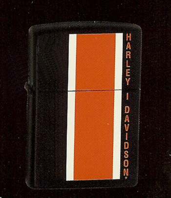 Zippo Black Matte, Harley Stripe lights 218HDH319