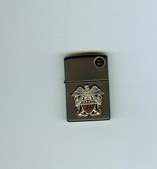 Zippo Black Matte, Navy Officer lights 218NO