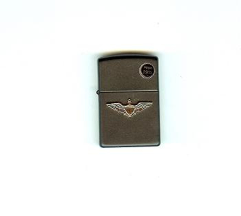 Zippo Black Matte, Navy Wings lights 218NW