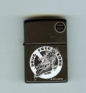 Zippo Blck Mtte, Drug Free Zone lights 218RA590