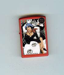 Zippo Red Matte Woman In Cafe lights 233SEL591