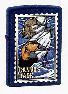 Zippo Navy Matte Canvas Back lights 239BSB219