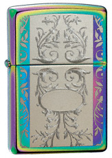 Zippo engraved filigree spectrum lighter (24203) 