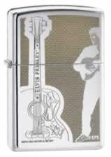 Zippo Elvis Guitar Polished Chrome 24259 Lighter