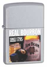Zippo Jim Beam Real Bourbon lights 24267