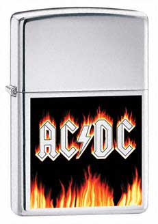 Zippo AC-DC flames brushed chrome lighter (24277)