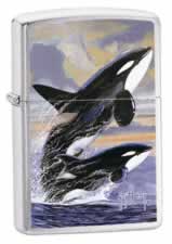 Zippo Killer Whales Guy Harvey Lighter (Model 24305)