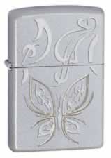 Zippo Golden Butterfly 24339 Lighter Satin Chrome