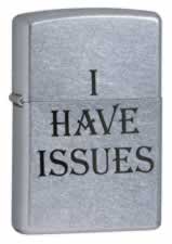 Zippo “I Have Issues” Lighter Z24346 Street Chrome