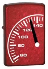 Zippo Speedometer Candy Apple Red lights 24349