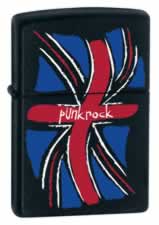 Zippo Punk Rock Black Matte lights 24356