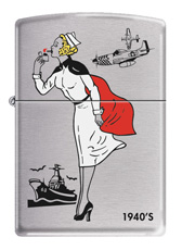 Zippo Windy Girl 1940s lights 24386