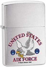 Zippo US Air Force brushed chrome lighter (24529) 