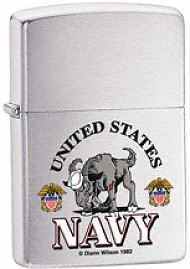 Zippo US Navy Brushed Chrome Z24533