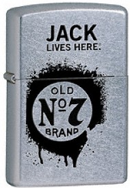Jack Daniels Jack Lives Here Street Chrome Lighter 24536