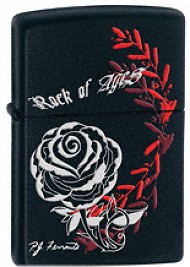Zippo Tc-rose, Blk Matte lights 24556
