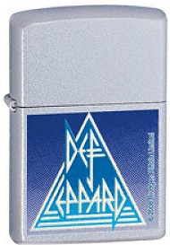 Zippo Def Leppard Satin Chrome lights 24566