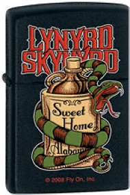 Zippo Lynyrd Skynyrd Black Matte lights 24569