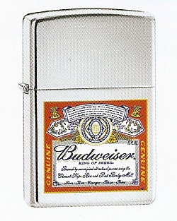 Zippo Hp Chrome, Budweiser lights 250AB995