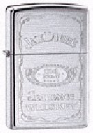 Zippo Jack Daniels Silhouette Chrome Lighter 250JD324