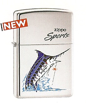 High Polished Chrome Marlin Fishing Zippo #250MF