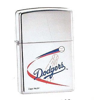 High Polished Chrome LA Dodgers Zippo #250MLB189