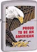 Brushed Chrome Proud to be an American Zippo #630
