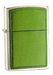 Brushed Chrome Green Anodized Aluminum Zippo #687