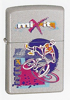 Zippo Satin Chrome BMX Biking Mixit 791 Lighter