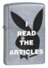 Zippo Playboy I Read the Articles Bunny Girl Lighter