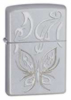 Zippo Golden Butterfly 24339 Lighter Satin Chrome