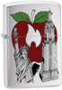 Zippo BS New York Apple Brushed Chrome Lighter (Model 24519)