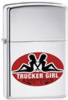 Zippo 250 Trucker Girl Shine Chrome Lighter (24524)