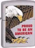 Brushed Chrome Proud to be an American Zippo #630