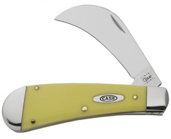 Case Hawkbill Pruner Yellow Synthetic Chrome Vanadium CA023