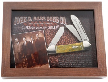 John D Case Gunboat Canoe Knife Shadow Display Box CA08978