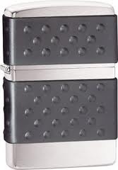 Zippo Black Zip Guard Lighter ZO10303Brushed Chrome