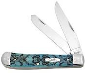 Case Trapper Kaleidoscope Design Caribbean Blue Bone  CA13580