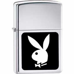 Zippo ZO16107 Playboy Lighter Chrome Black Fun