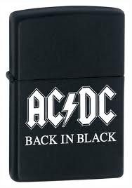 The Zippo AC-DC back in Black lighter (ZO24279)