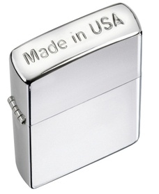 Zippo Made In USA Stamp Chrome Lighter (ZO24796)