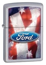 Zippo Ford American Flag Windproof Lid Lighter 205oz 28016