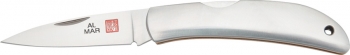 Al Mar Hawk Brushed Stainless Steel Leather Pouch AM1002SS